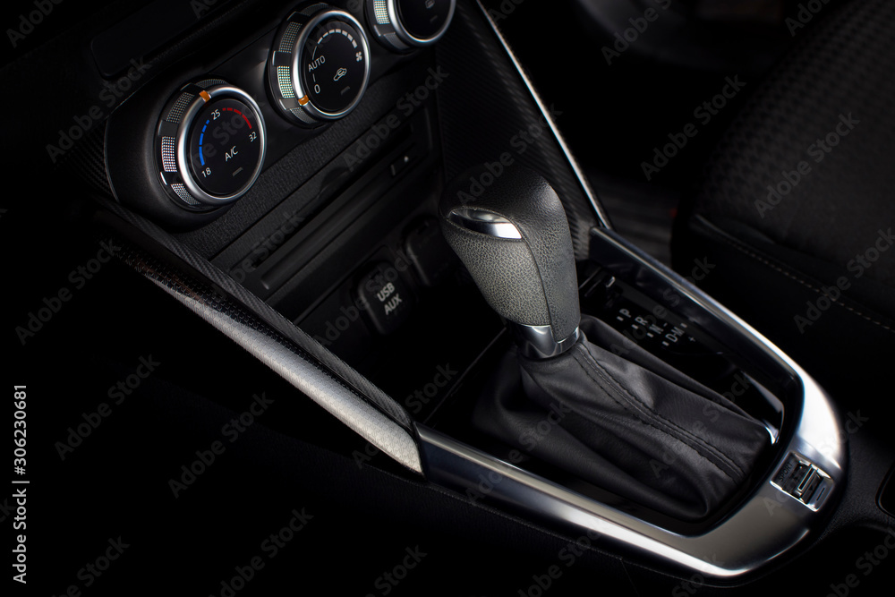 Automatic gear stick of auto transmission in a car. Automatic gear stick of auto transmission in a car.