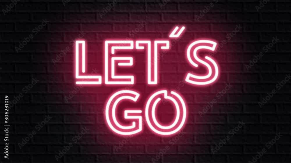 red neon video animation lets go red neon video animation lets go