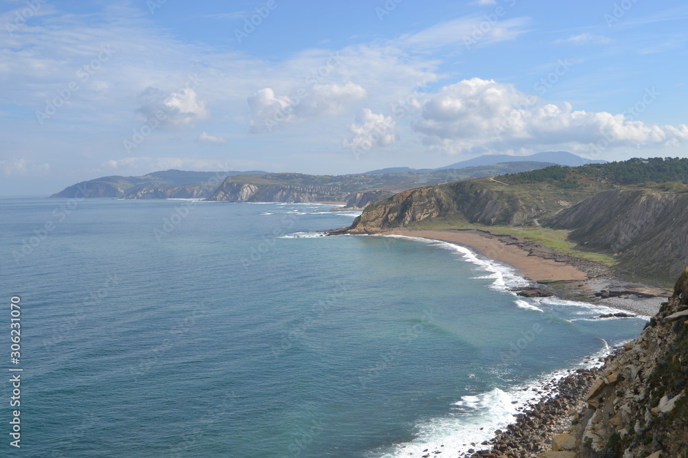 Coast of the Atlantic ocean in Basque country