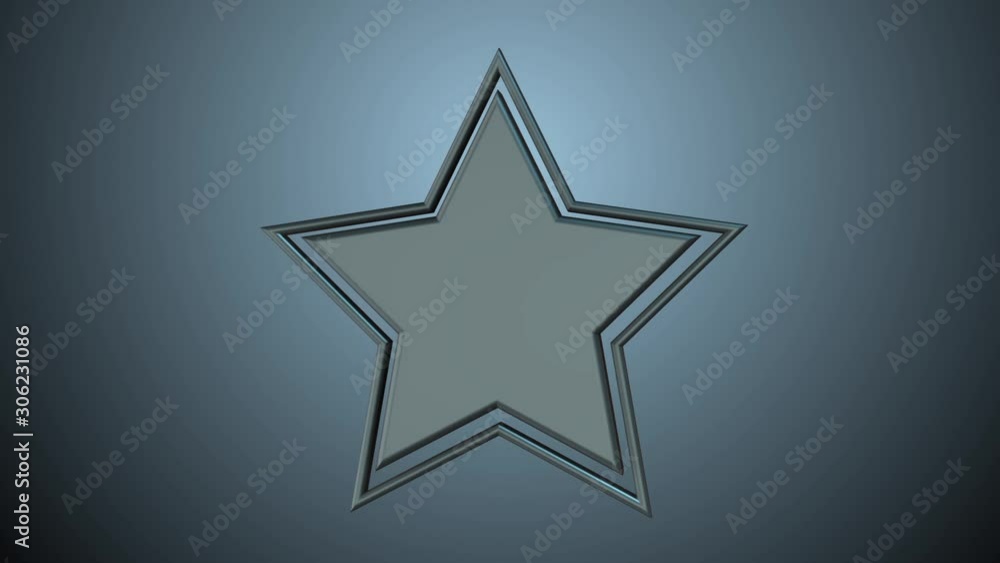 Concentric metal star geometric shape element. Seamless loop. Concentric metal star geometric shape element. Seamless loop.
