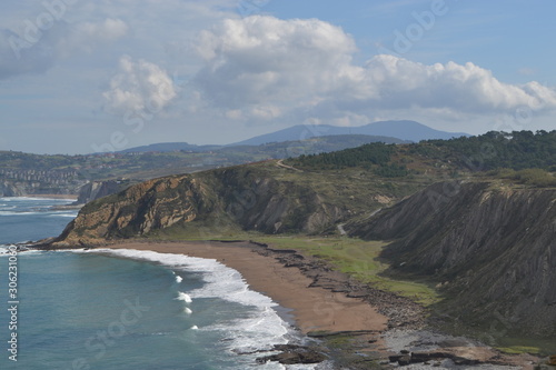 Beach with cliffs on the Atlantic coast