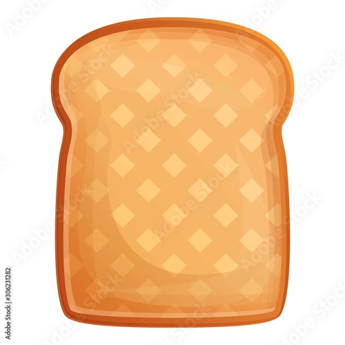 Fried toast icon. Cartoon of fried toast vector icon for web design isolated on white background