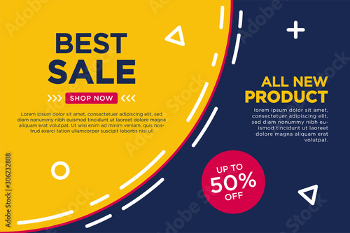 best sale discount banner template.Vector illustration.