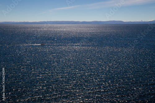 Obraz na płótnie Sunset on Lake Titicaca. View from the Pachatata peak. Peru w salonie