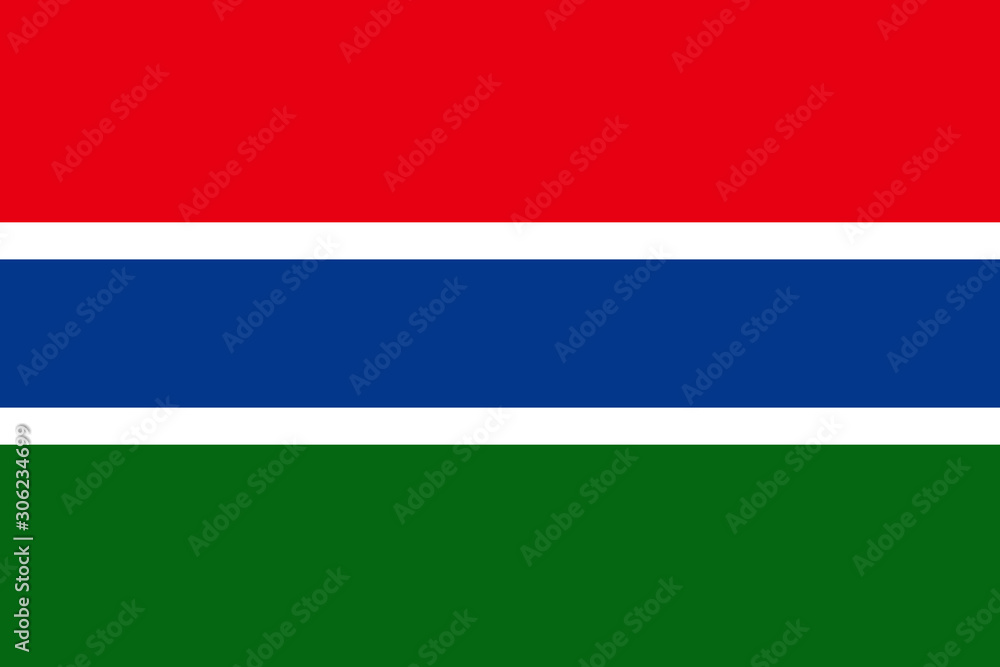 Flag of gambia vector illustration Flag of gambia vector illustration