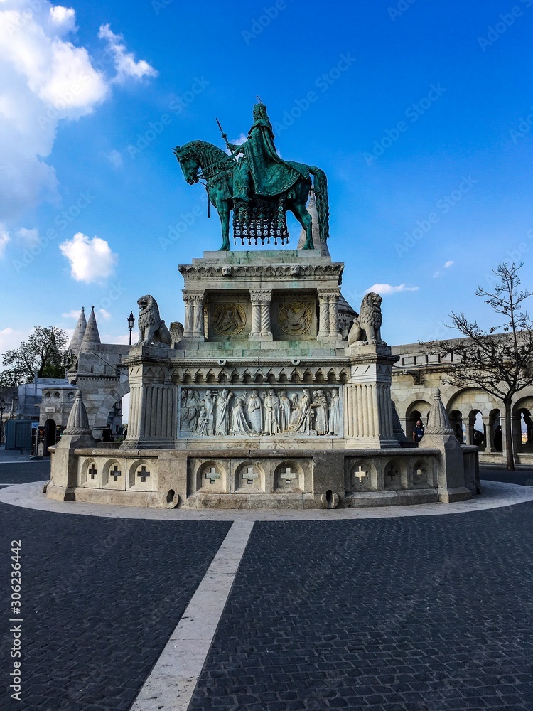 statue of st stephen in budapest hungary