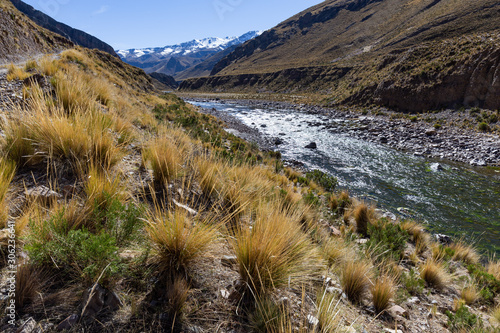 Obraz na płótnie Colca river valley, near the town of Sibayo. Peru. w salonie