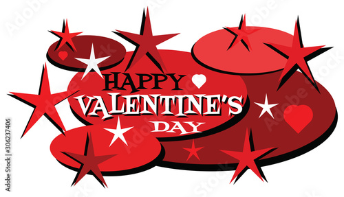 happy valentine's day mid century modern design