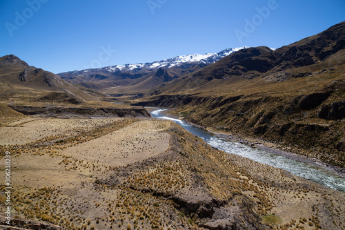 Obraz na płótnie Colca river valley, near the town of Sibayo. Peru. w salonie