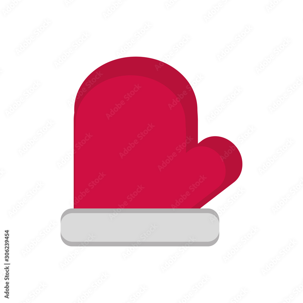 red mitten decoration happy christmas icon red mitten decoration happy christmas icon