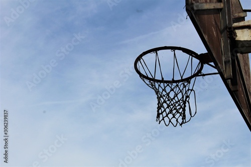 basketball hoop and net against blue sky © zmaj88