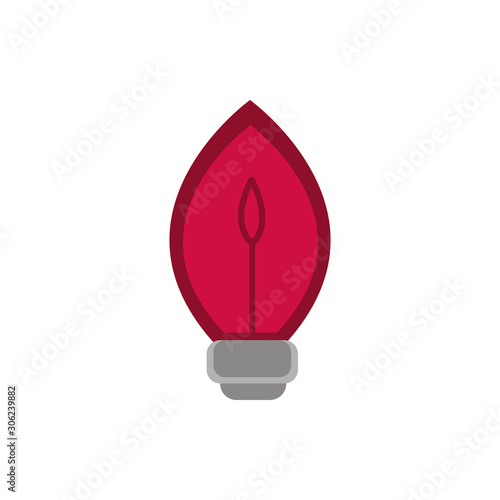 red light bulb decoration happy christmas icon