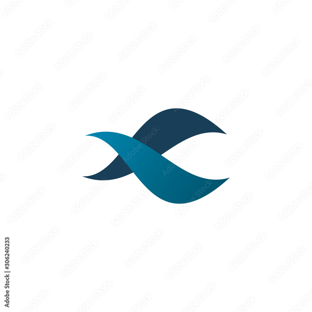 infinity color x logo design infinity color x logo design