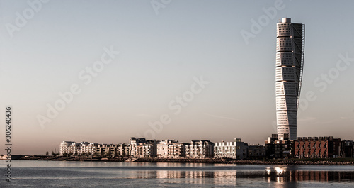 Västra Hamnen, Malmoe as seen from the ocean side