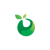 color green fruit logo design