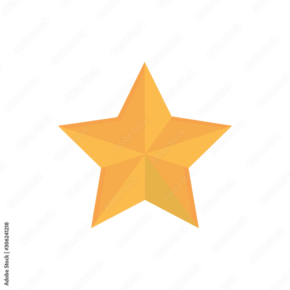 Obraz premium gold star decoration happy christmas icon