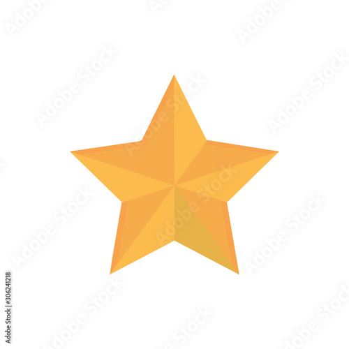 gold star decoration happy christmas icon