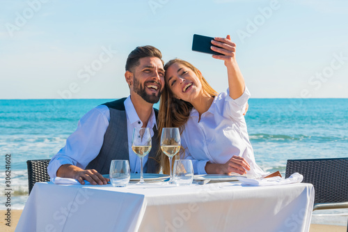 couple on the beach the Valentine's day