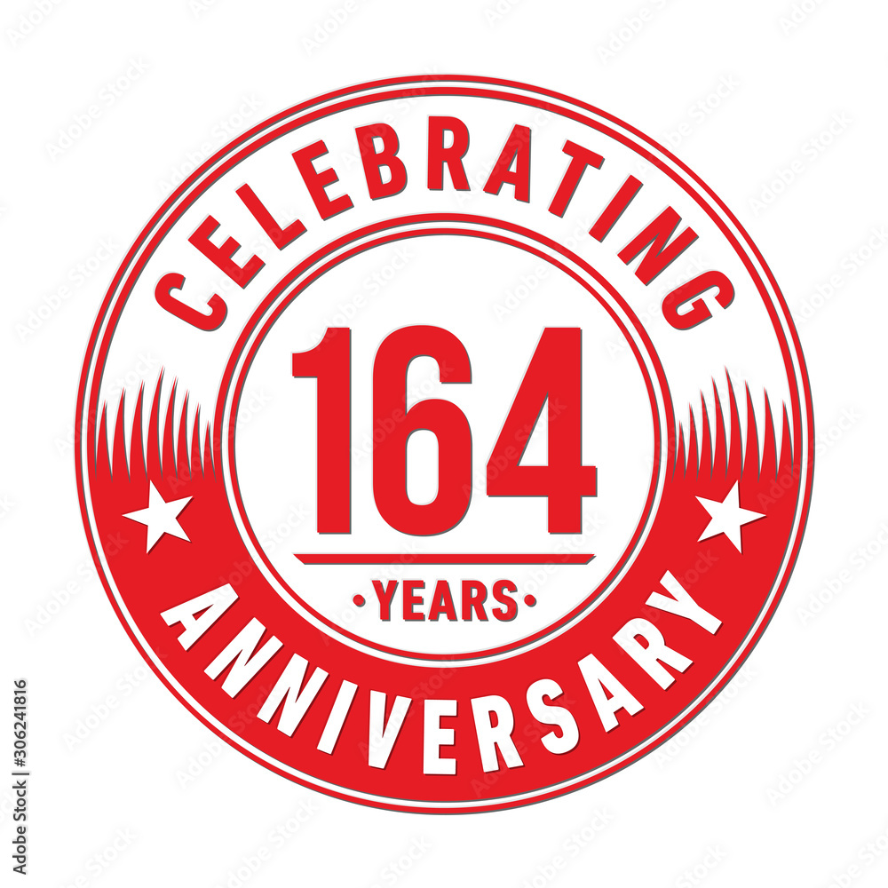 1649 years anniversary celebration logo template. One hundred sixty four years vector and illustration.