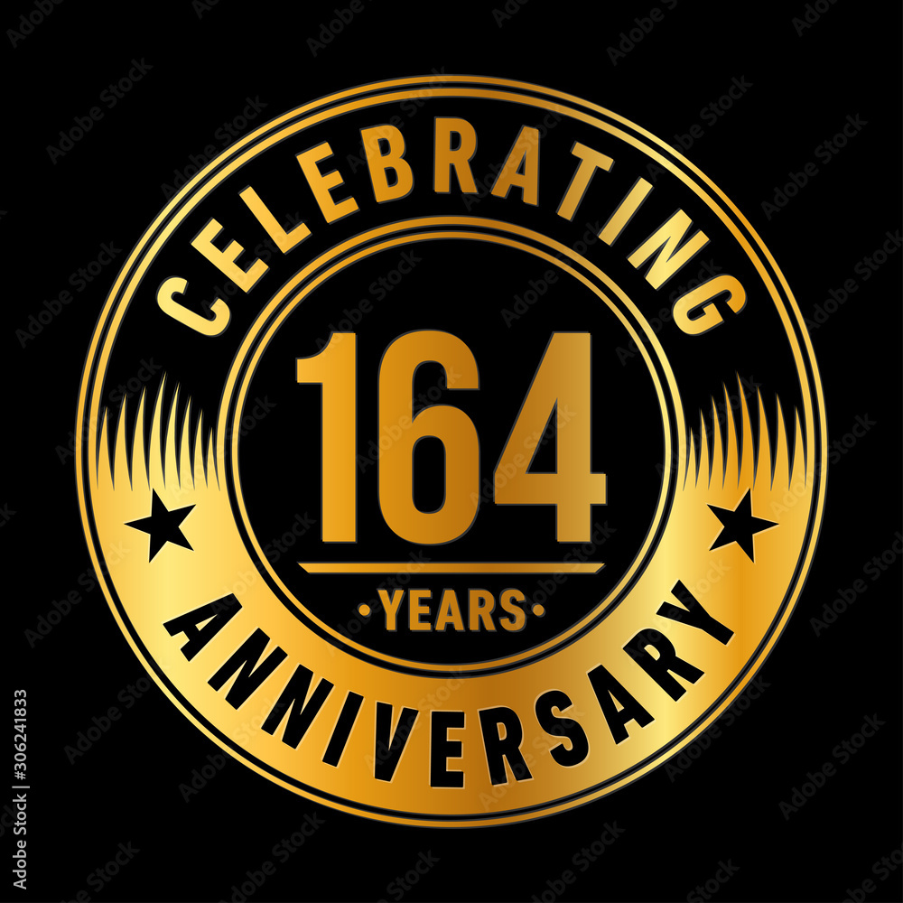 1649 years anniversary celebration logo template. One hundred sixty four years vector and illustration.