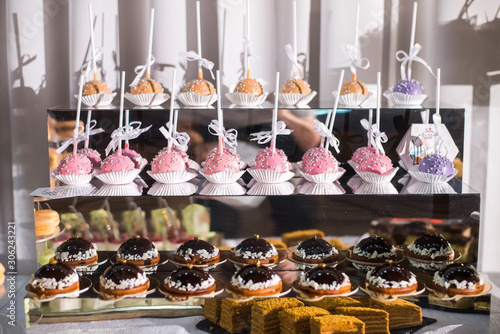 Wallpaper Mural Sweets and cakes. Designer sweets on candy bar Torontodigital.ca