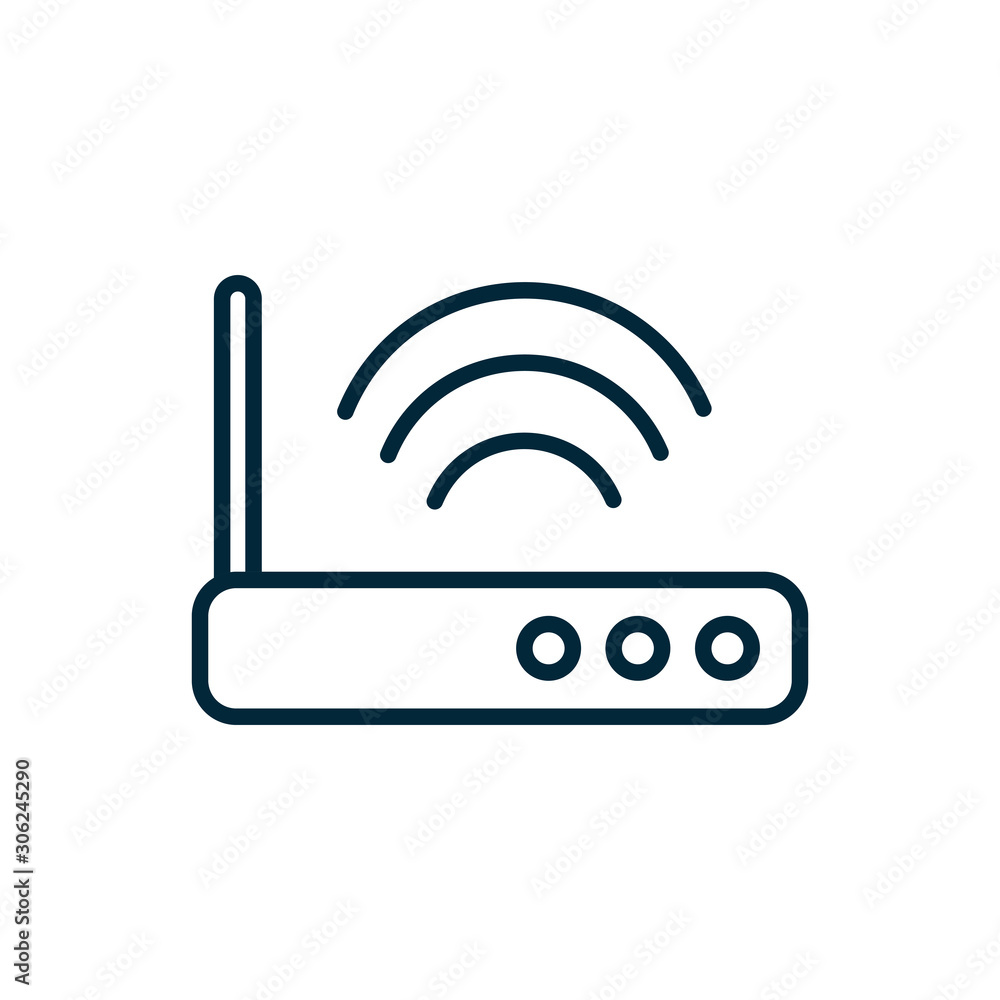 router technology signal internet of things line icon router technology signal internet of things line icon
