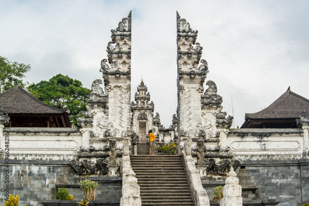 A beautiful view of Lempuyang temple in Bali, Indonesia