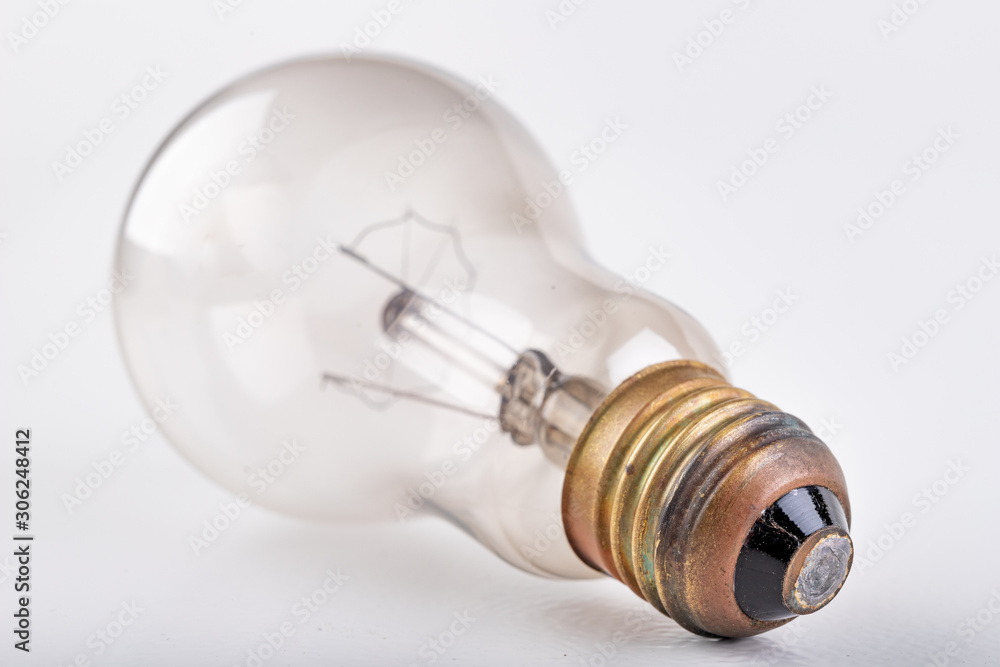 Old traditional light bulb. Household electrical accessories. Old traditional light bulb. Household electrical accessories.