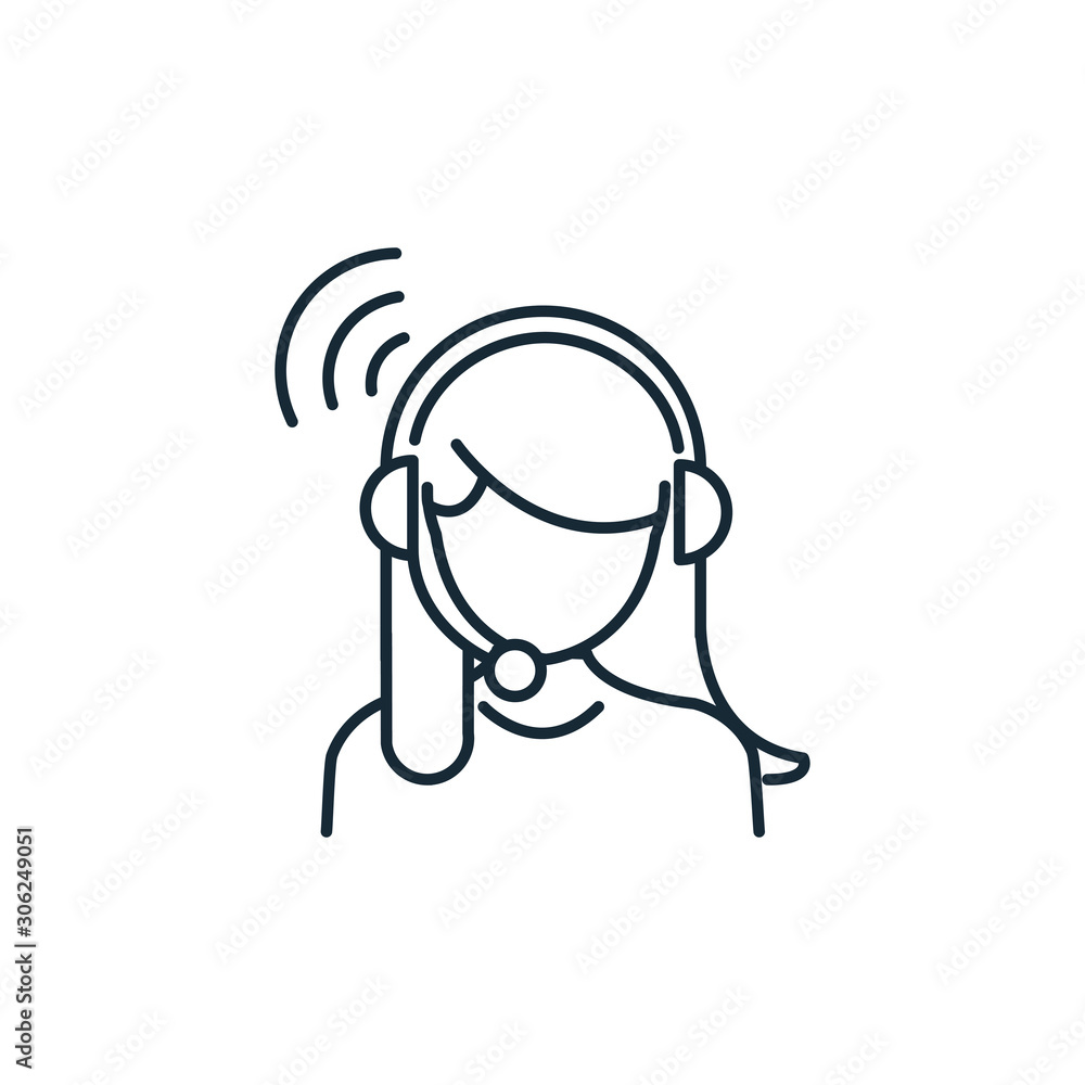talking woman call center agent line style talking woman call center agent line style