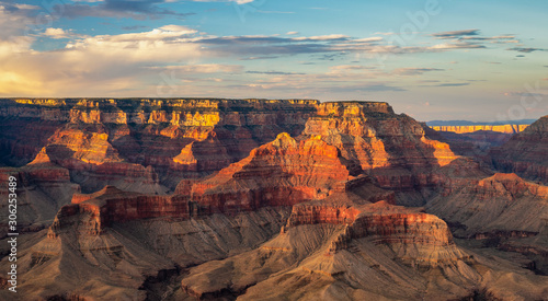 Setting sun, Grand Canyon National Park - Shoshone Point