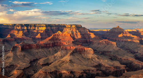 Setting sun, Grand Canyon National Park - Shoshone Point