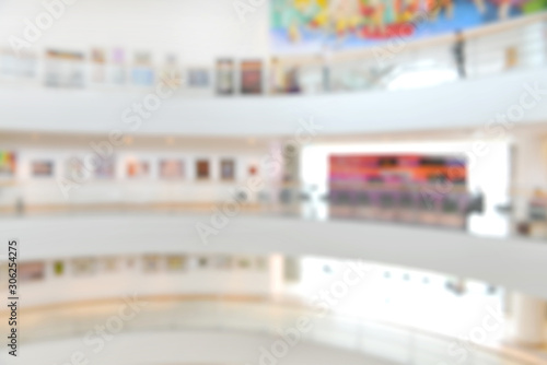 Abstract blur background of a modern art center
