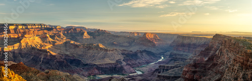 Panorama of First Light Grand Canyon Dawn from Desert View