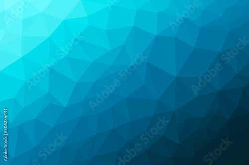 Light blue low poly background, polygon pattern