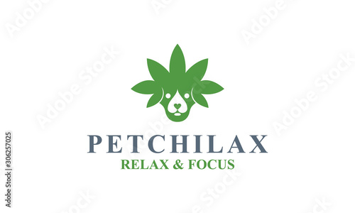 Pet and Cannabis Vectors Royalty Logo Design Inspiration