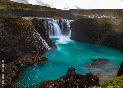 Blue Waterfall Iceland