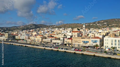 Aerial drone photo of picturesque port of Syros or Siros island main town of Ermoupolis, Cyclades, Greece © aerial-drone
