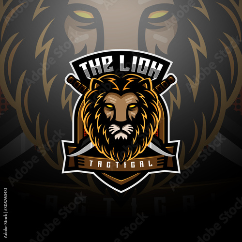 The lion tactical logo esport