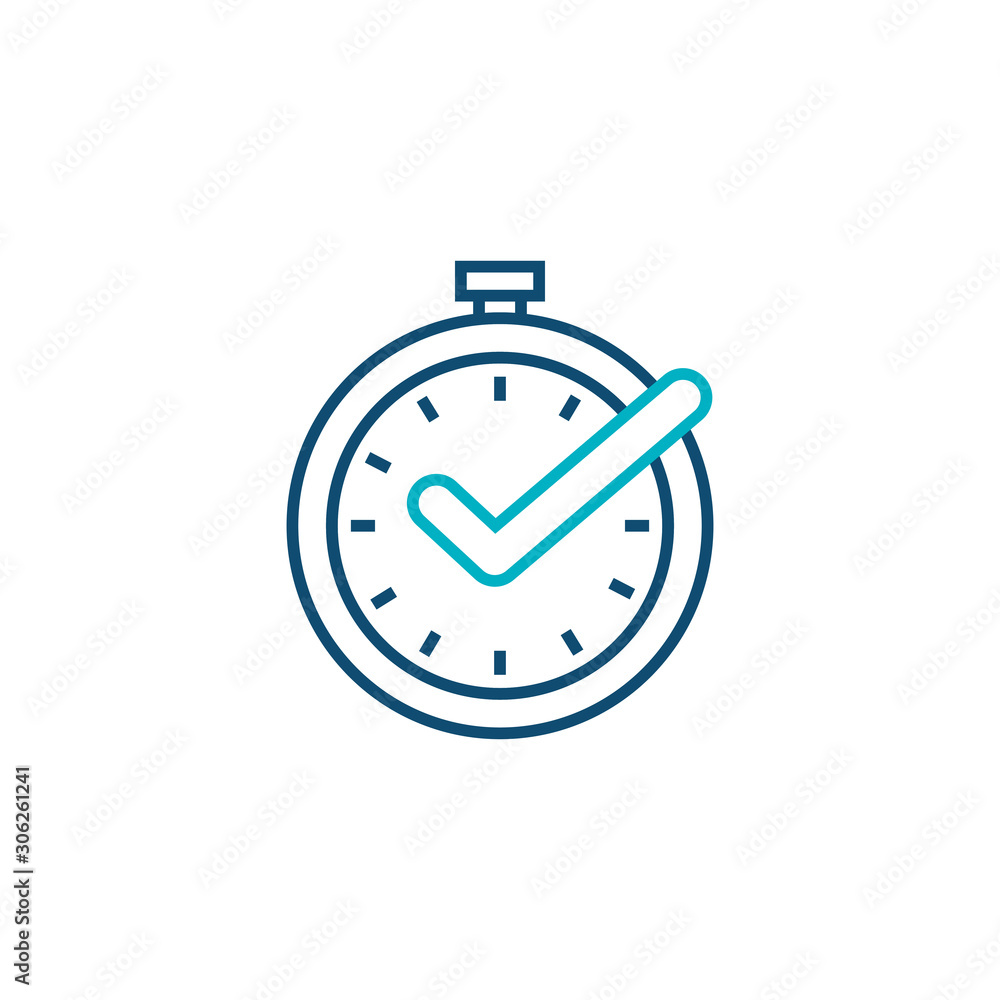 time chronometer line style icon time chronometer line style icon