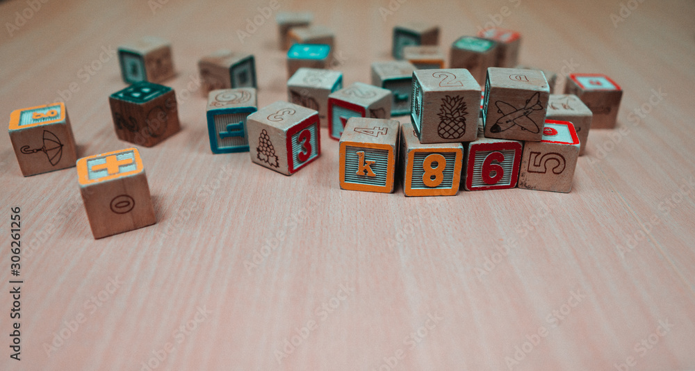 Fototapeta premium Data with numbers and names