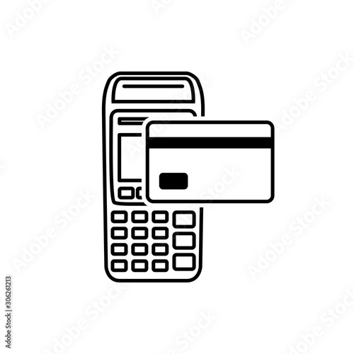 Contactless payment outline icon