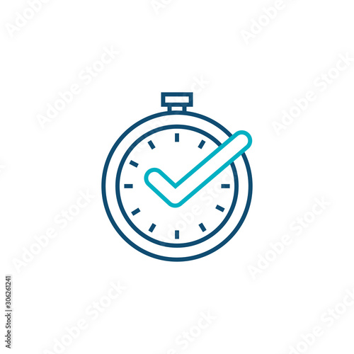 time chronometer line style icon
