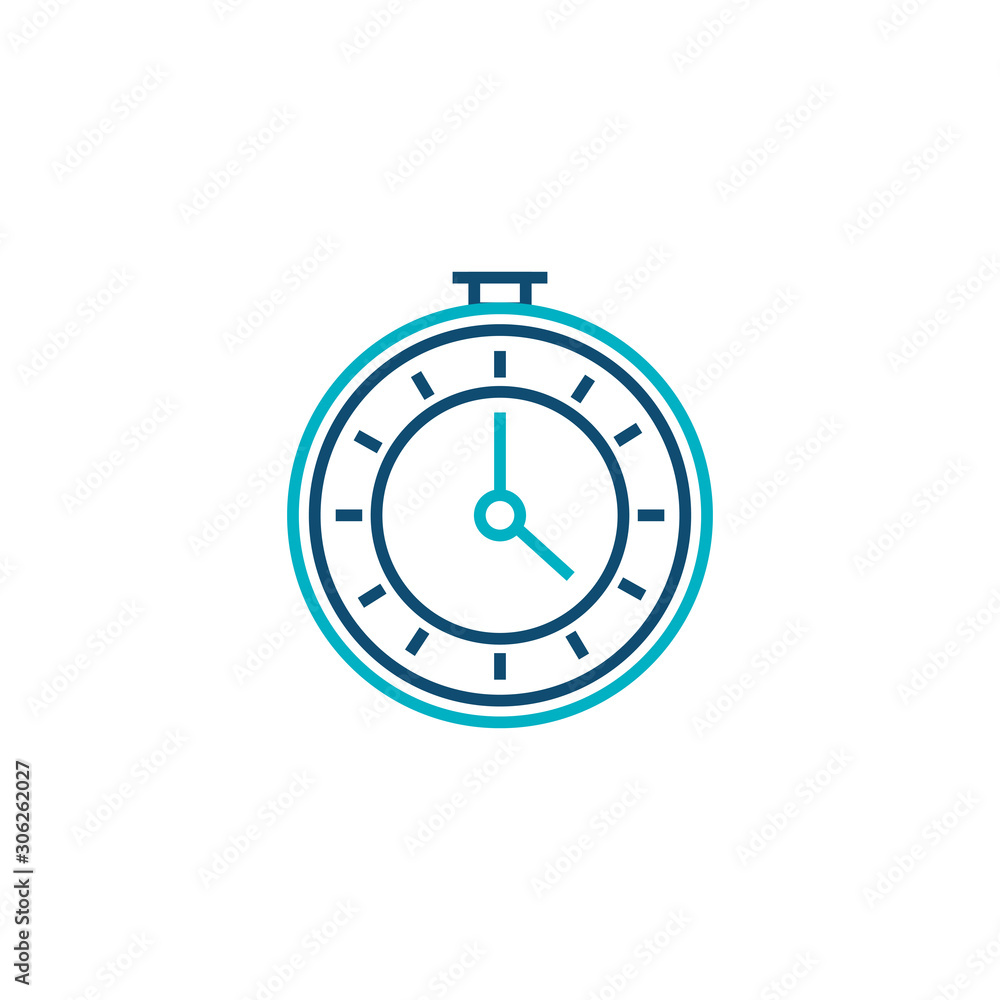 time chronometer line style icon time chronometer line style icon