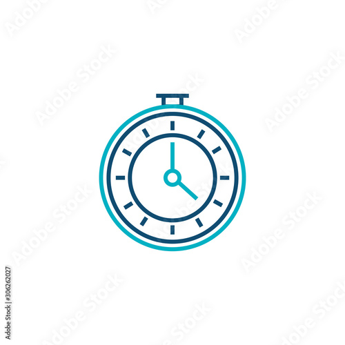 time chronometer line style icon