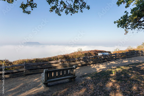 View of the foggy Balaton from Fonyod photo