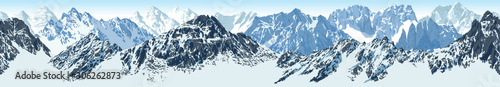 vector seamless Rocky Mountain National Park illustration