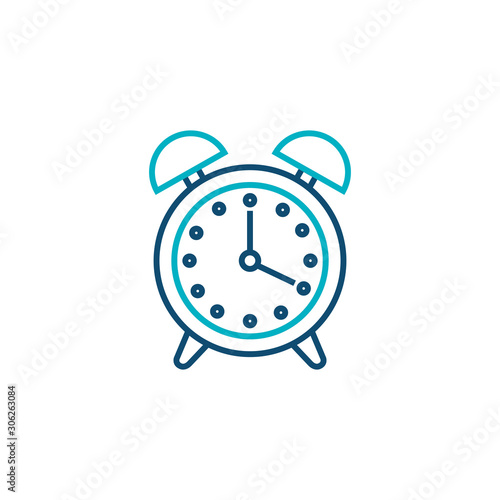 alarm clock line style icon