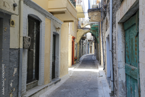 Traditional Street in Pyrgi, Chios Island, Greece © EvrenKalinbacak