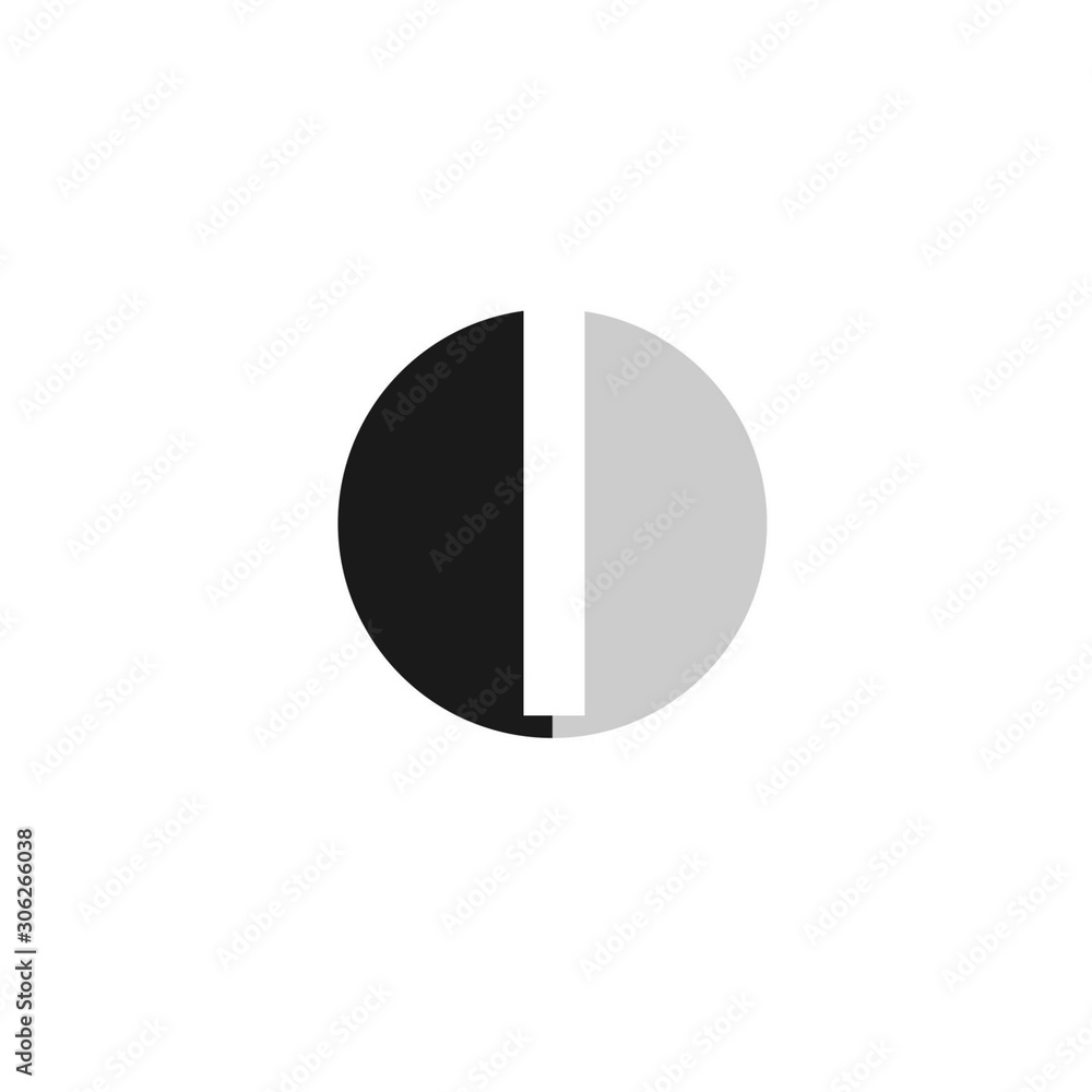 letter I initial logo icon. modern linked circle round lowercase letter I initial logo icon. modern linked circle round lowercase