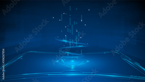 abstract futuristic technology innovation concept background perspective frame design
